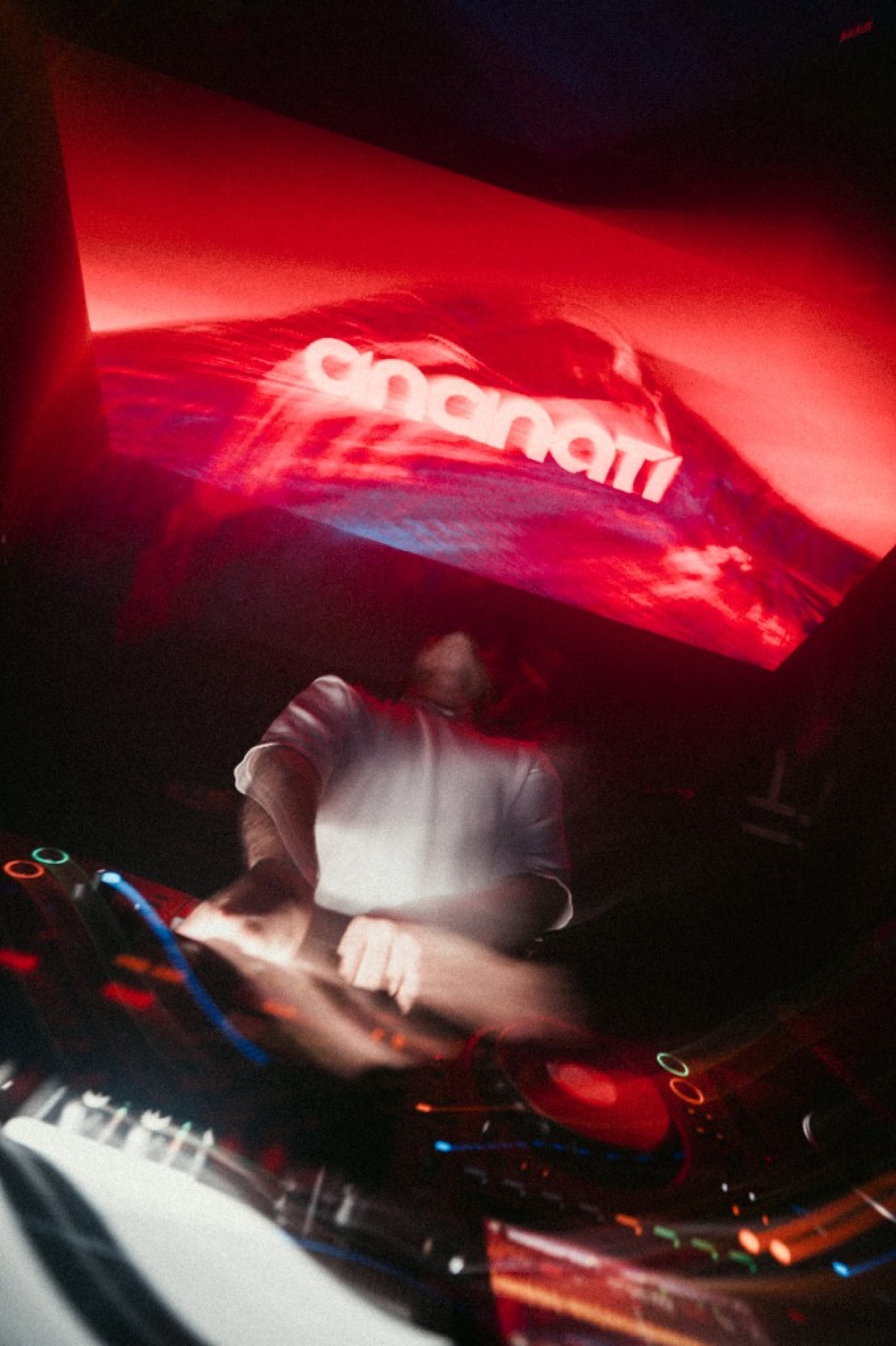 DJ Cincinati focused at the console — Rhythmotism and Persian electronic sets